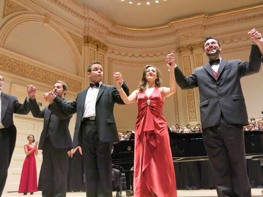 Isaac Stern Auditorium at Carnegie Hall. What a unimaginable experience! New York - USA. April, 2014. In this picture, with Jason Chandler Duika (baritone) and Sishel Claverie (mezzo), among others.