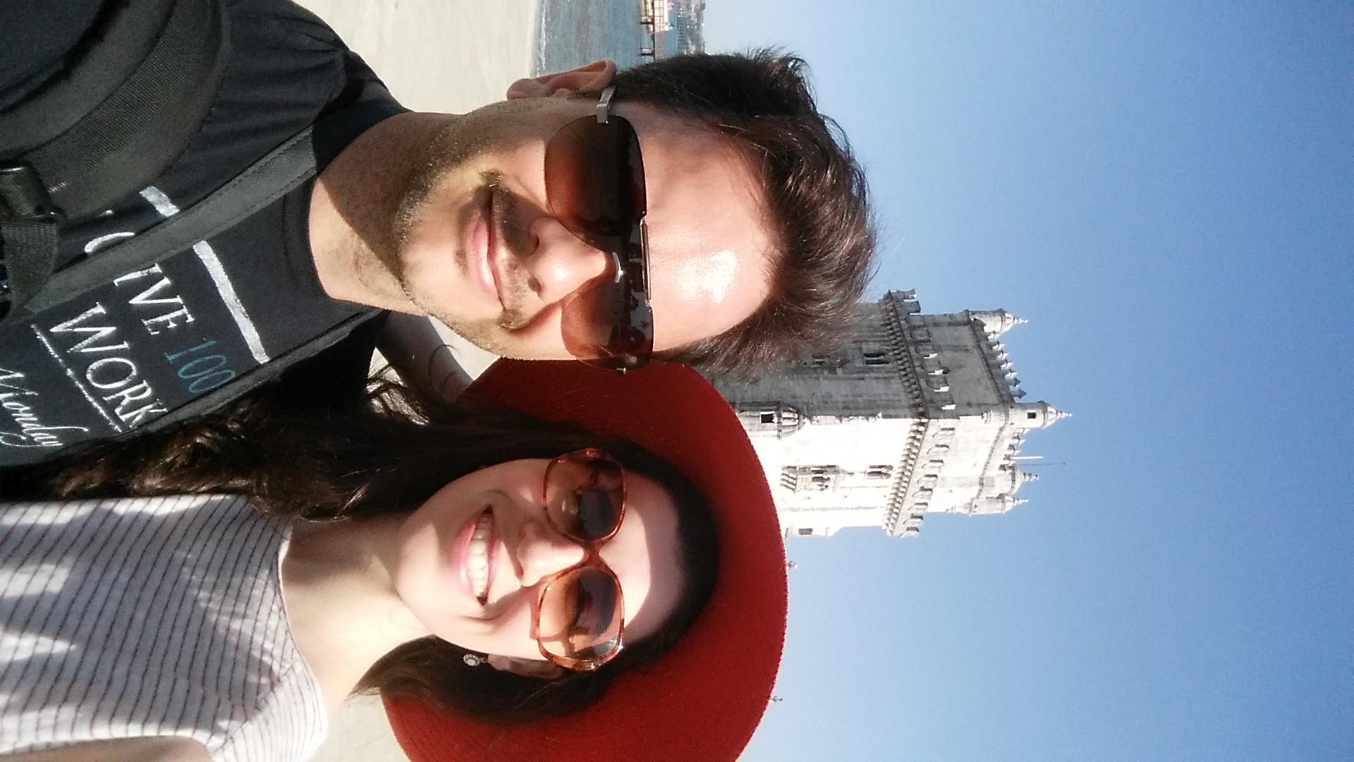 With beloved friend and partner, stage director Livia Sabag. June, 2015. Belem Tower, Lisbon - Portugal.