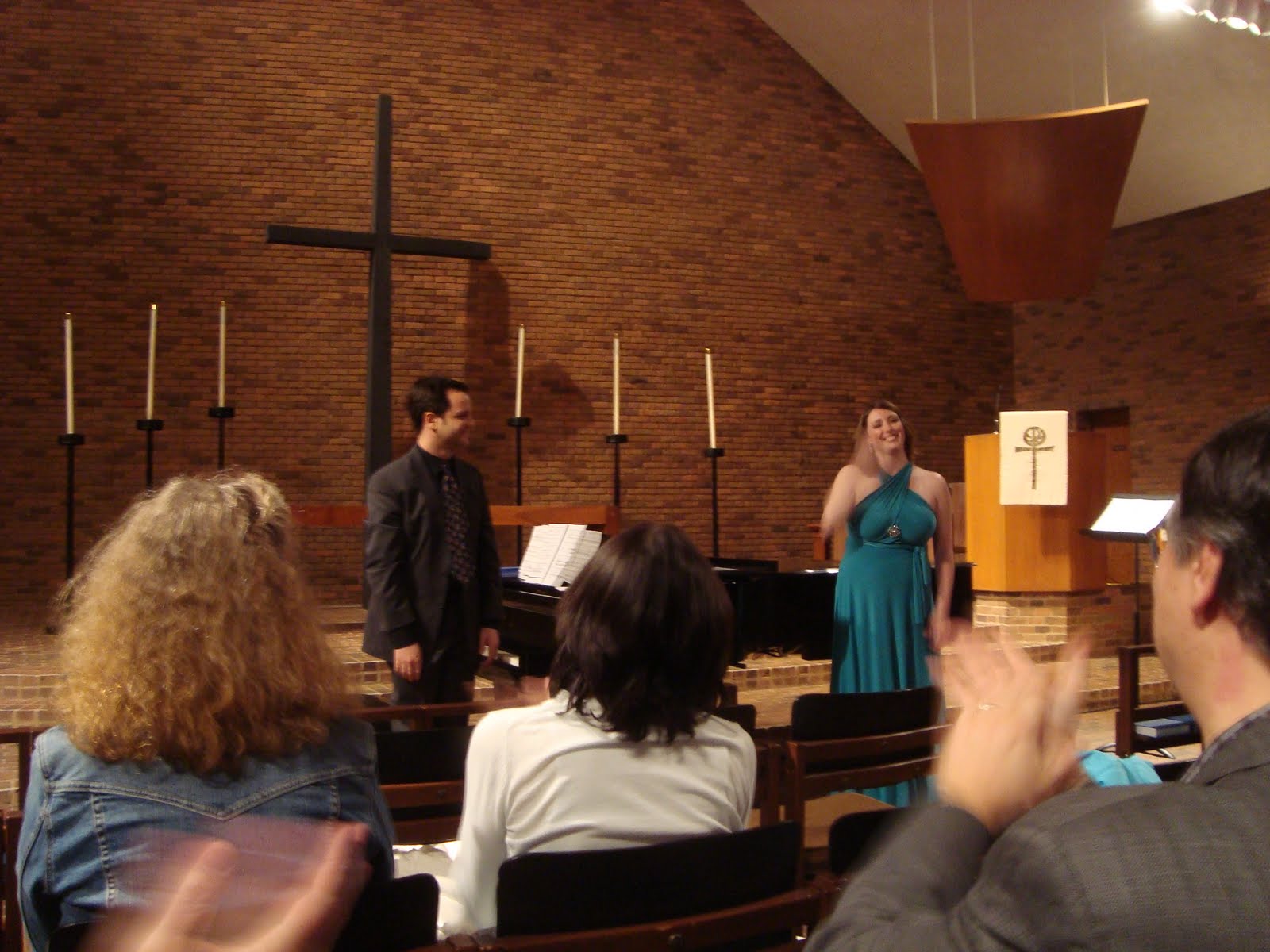With mezzo Megan Gillespie, May 2011. At First Presbyterian Church of New Canaan in New Canaan, CT - USA.