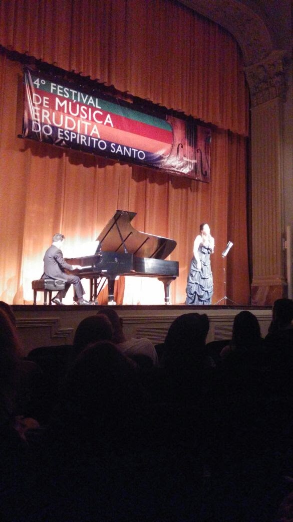 Recital with soprano Caroline de Comi, at Teatro Carlos Gomes, in Vitoria, ES - Brazil. November, 2016.