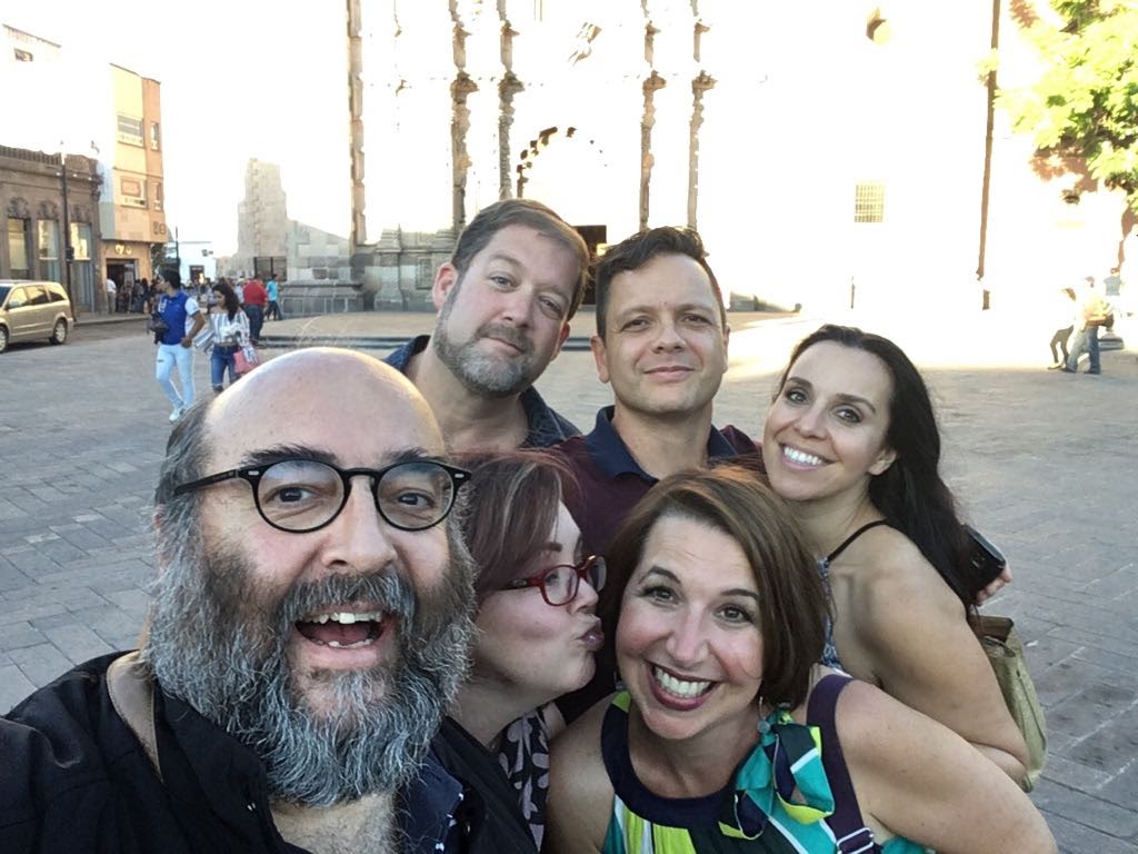 Going to see Le nozze di Figaro with the young singers from Festival de Opera San Luis Potosi. With Andrew Stuckey, Charles Oppenheim, Christi Amonson, Kristin Dauphinais and Sandra Lopez Neill. San Luis Potosi - Mexico. July, 2017.
