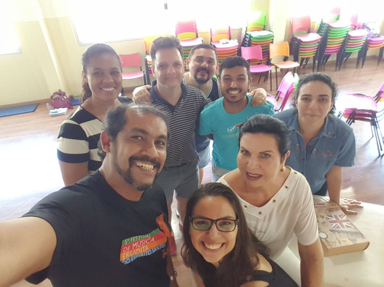 Rehearsal for the opera A Dinner Engagement, by Lennox Berkeley. Vitoria - Brazil, November 2017. With Meire Norma Bernardino, Alessandro Santana, Isabella Luchi, Priscila Aquino, Natercia Lopes, Andre Vidal e Alexandre Bianque.