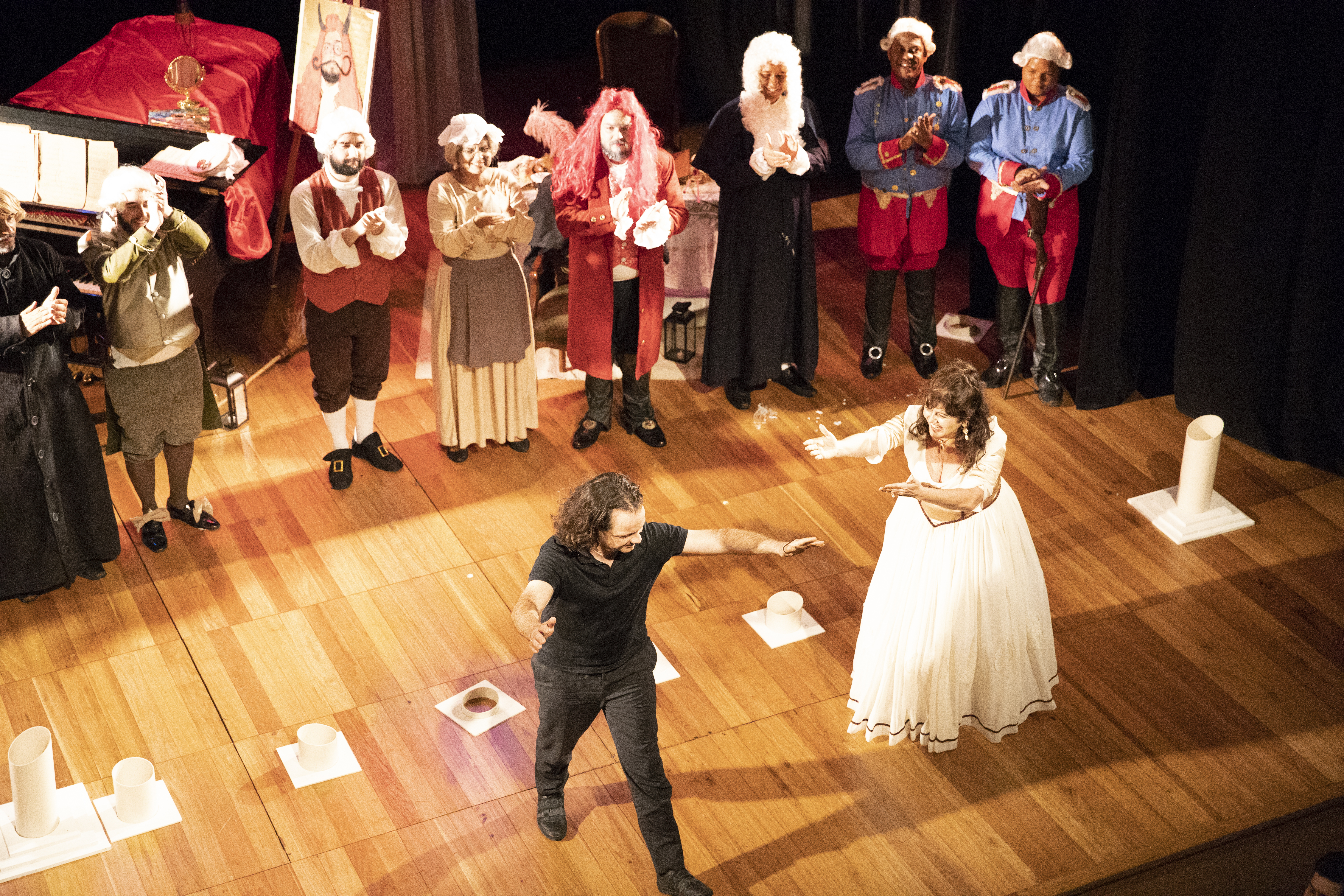 Final performance of Barber of Seville, in November, 2019. Vitoria, ES - Brazil. With Janette Dornellas (Rosina and stage director), Daniel Menezes (Count), Phillipe Moura (Bartolo), Alessandro Santana (Basilio), Willian Donizetti (Figaro), Maristela Araujo (Berta), Lucas Sena, Hemerick Xavier and Vinicius Marques.